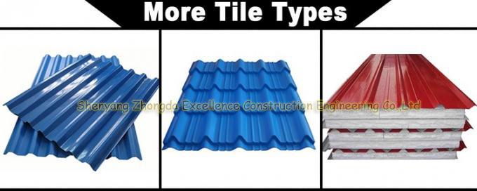 Długa rozpiętość kolorowego pokrycia dachowego z blachy falistej / blachy dachowej falistej PPGI / dach pokryty kolorowym metalem