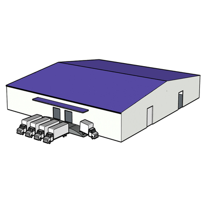 Fabricated Steel Frame Structure Prefab Workshop Peb Warehouse Easily Disassembled
